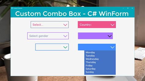 サンプルプログラムはWPFで作成していますが、カラー取得部分はWindowsFormと共通です。 WindowsFormの場合、コンボボックスやリストボックスの項目ごとに色を変えたり、色と文字を重ねて表示することは結構面倒なのですが、WPFであればXAMLで簡単に実現でき. . Wpf combobox selected item template